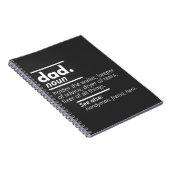 Vater-Wörterbuchdefinition - Funny Vaters Day Gift Notizblock (Rechte Seite)
