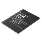 Vater-Wörterbuchdefinition - Funny Vaters Day Gift Notizblock (Linke Seite)
