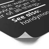 Vater-Wörterbuchdefinition - Funny Vaters Day Gift Poster (Ecke)