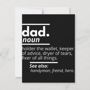 Vater-Wörterbuchdefinition - Funny Vaters Day Gift Save The Date