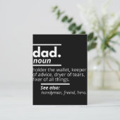 Vater-Wörterbuchdefinition - Funny Vaters Day Gift Save The Date (Stehend Vorderseite)