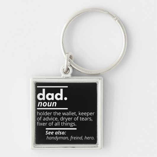 Vater-Wörterbuchdefinition - Funny Vaters Day Gift Schlüsselanhänger (Vorne)