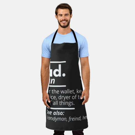 Vater-Wörterbuchdefinition - Funny Vaters Day Gift Schürze (Getragen)