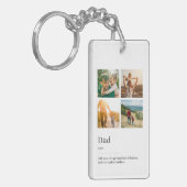 Vater-Wörterbuchdefinitionsfotocollage Schlüsselanhänger (Vorderseite links)