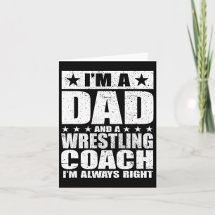 Vater Wrestling Trainer Trainer Vatertag Shirts Gi Karte