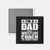 Vater Wrestling Trainer Trainer Vatertag Shirts Gi Magnet (Vorderseite/Rückseite)