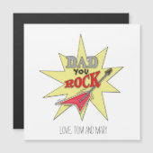 Vater You Rock Card Magnetkarte (Vorne/Hinten)