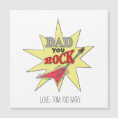 Vater You Rock Card Magnetkarte (Vorderseite)