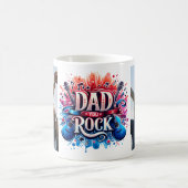 Vater You Rock Custom Fotos Music Kaffeetasse (Mittel)