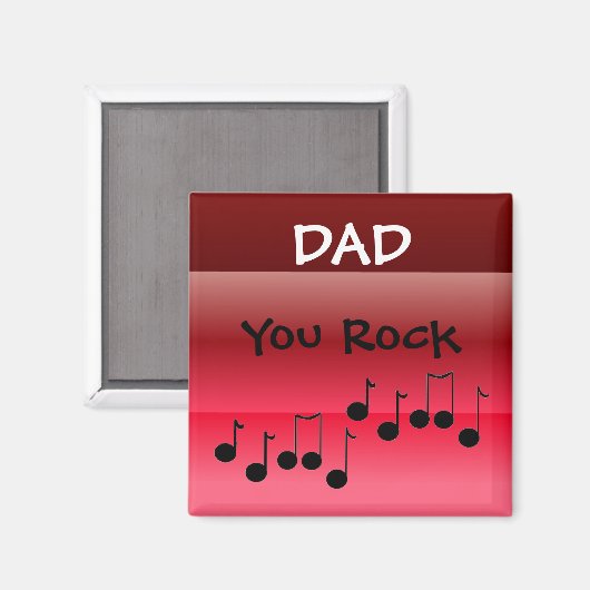 Vater You Rock Magnet (Vorderseite/Rückseite)