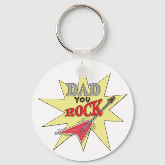 Vater You Rock Schlüsselanhänger (Vorderseite)
