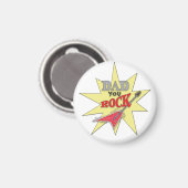 Vater You Rock Schlüsselanhänger Magnet (Vorderseite/Rückseite)