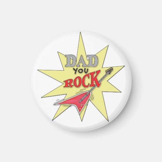 Vater You Rock Schlüsselanhänger Magnet (Vorne)