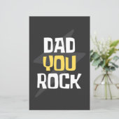 Vater You Rock - Vatertag / Geburtstagsgeschenk (Stehend Vorderseite)