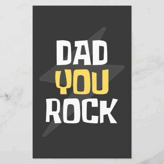 Vater You Rock - Vatertag / Geburtstagsgeschenk (Vorderseite)