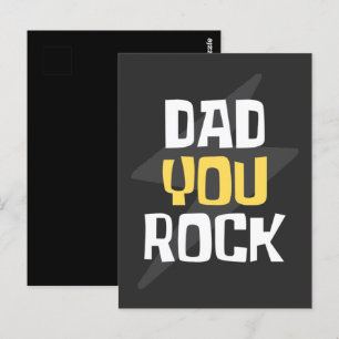 Vater You Rock - Vatertag / Geburtstagsgeschenk Postkarte