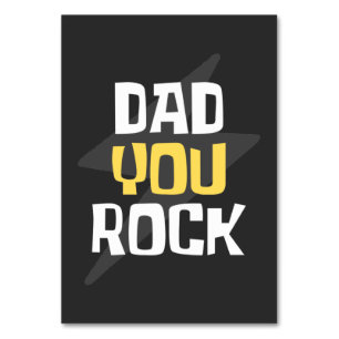 Vater You Rock - Vatertag / Geburtstagsgeschenk Tischnummer