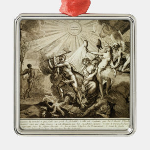 Vater-Zeit entdeckt das Wahrheitstrampeln Silbernes Ornament