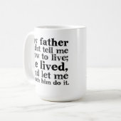 Vater-Zitat-Kaffee-Tasse Kaffeetasse (Vorderseite Links)