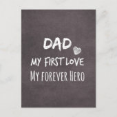 Vater Zitat: Meine erste Liebe, mein ewiger Held Postkarte (Vorderseite)