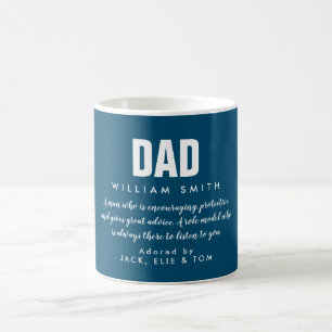 Vater-Zitat Moderne Typografie Blaues Kaffeetasse