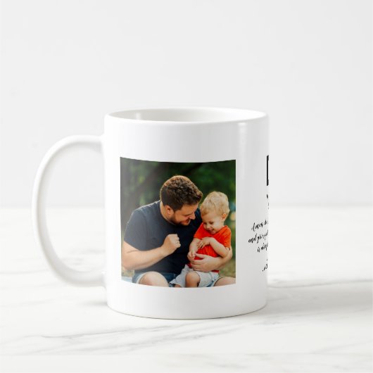 Vater Zitat Modernes Cooles Foto Kaffeetasse (Links)
