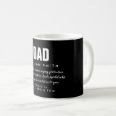 Vater Zitat Schwarz-Weiß-Moderne Kaffeetasse (VorderseiteRechts)