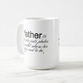 Vater-Zitat-Tasse Kaffeetasse (Vorderseite Links)