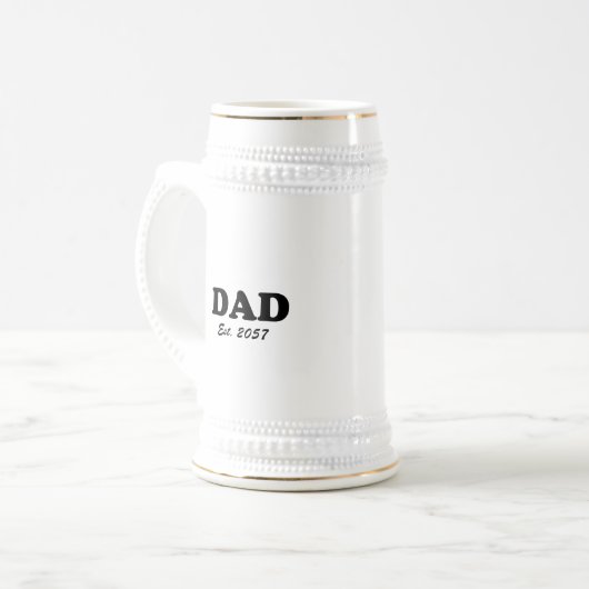 Vater Zolltarifdatum Moderne Typografie Bierglas (Vorderseite Links)