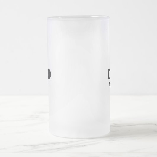 Vater Zolltarifdatum Moderne Typografie Mattglas Bierglas (Mittel)