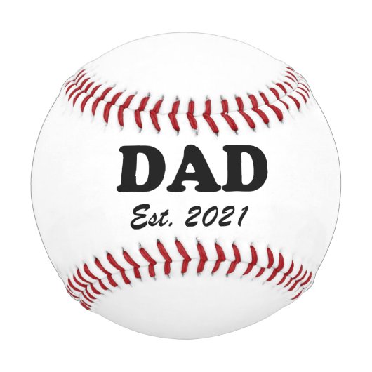 Vater Zolltarifdatum personalisiert modern Baseball (Vorderseite)