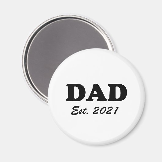 Vater Zolltarifdatum personalisiert modern Magnet (Vorderseite/Rückseite)