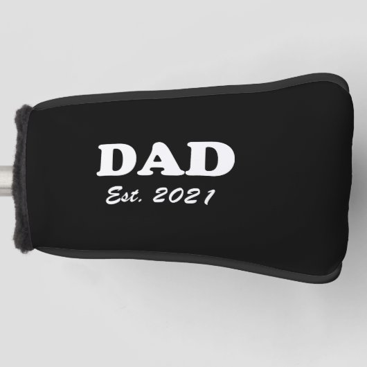 Vater Zolltarifdatum schwarz personalisiert Golf Headcover (Vorderseite)