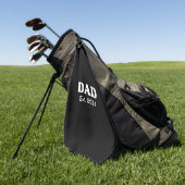 Vater Zolltarifdatum schwarz personalisiert Golfhandtuch (Gras)