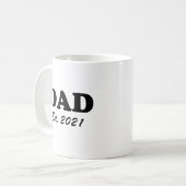 Vater Zolltarifdatum Schwarz-weiß modern Kaffeetasse (Vorderseite Links)