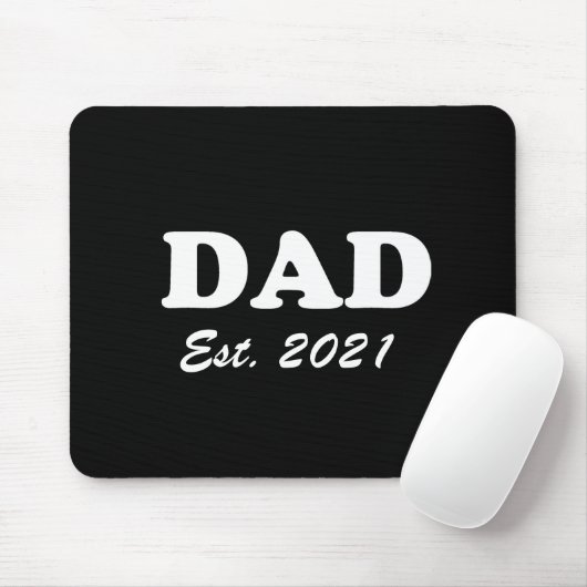 Vater Zolltarifdatum Schwarz-weiß modern Mousepad (Mit Mouse)