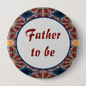 Vater zu abstrakten Kreisen Muster Button (Vorderseite)