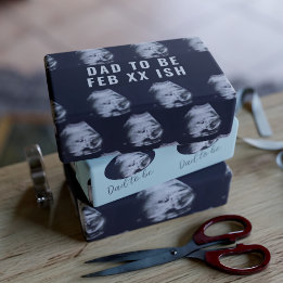 Vater zu sein Ultraschallfest Foto Erster Vatertag Geschenkpapier Set