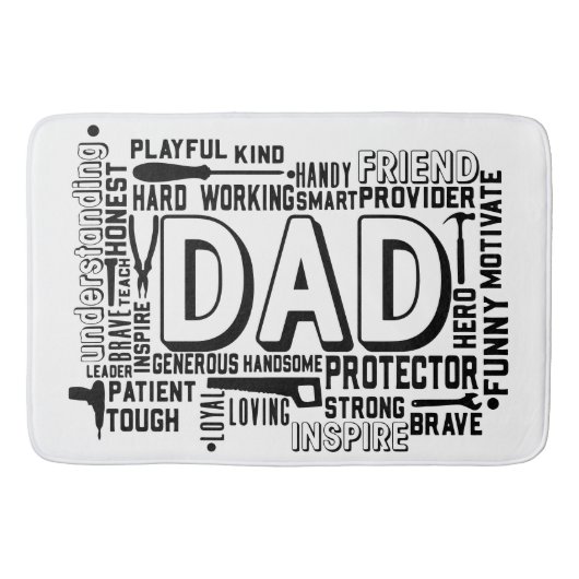 Vater Zuhause Türschloss Gruß Portionstür Badematte (Vorderseite)