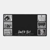 Vater zum 1. Vatertag 6 FotoCollage Schwarz Schreibtischunterlage (Vorderseite)