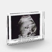 Vater zum 1. Vatertag Ultrasound Foto Block (Links)
