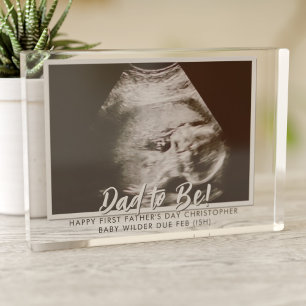 Vater zum 1. Vatertag Ultrasound Foto Block