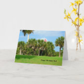 Vater zum Geburtstag, Golfplatz Karte (Gelbe Blume)