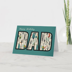 Vater zum Geburtstag mit Keuchen im VATER Karte