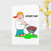 Vater zum Grillen am Tag des Vaters Karte (Gelbe Blume)