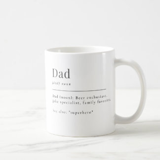 Vater zur Definition Minimalistischer Wörterbücher Kaffeetasse