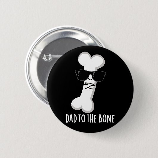 Vater zur Knochenknochen-Anatomie Pun Dark BG Button (Vorne & Hinten)