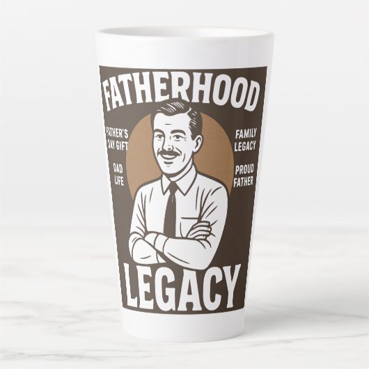 Vatererbe Vintage Vater's Day  Milchtasse (Vorderseite)