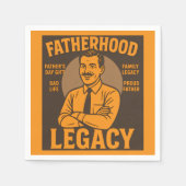 Vatererbe Vintage Vater's Day Serviette (Vorderseite)