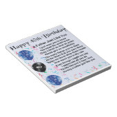 Vatergedicht - 40. Geburtstag Notizblock (angewinkelt)